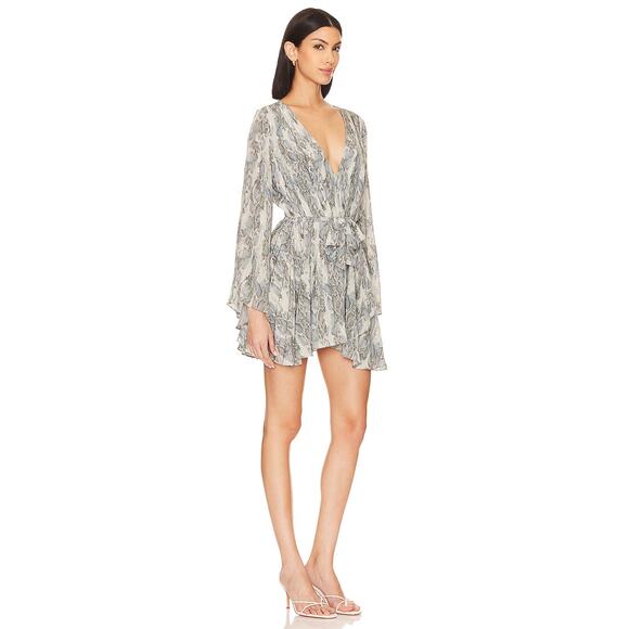 MISA Los Angeles Kaia Chiffon Dress Medium NWT Sold Out on Revolve - Picture 6 of 7